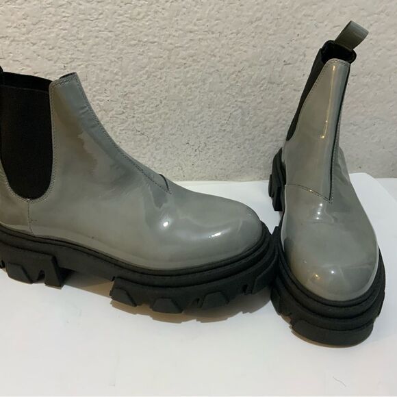 Sister Soeur Pippa Grey Patent ankle boots size 37 - Picture 2 of 10